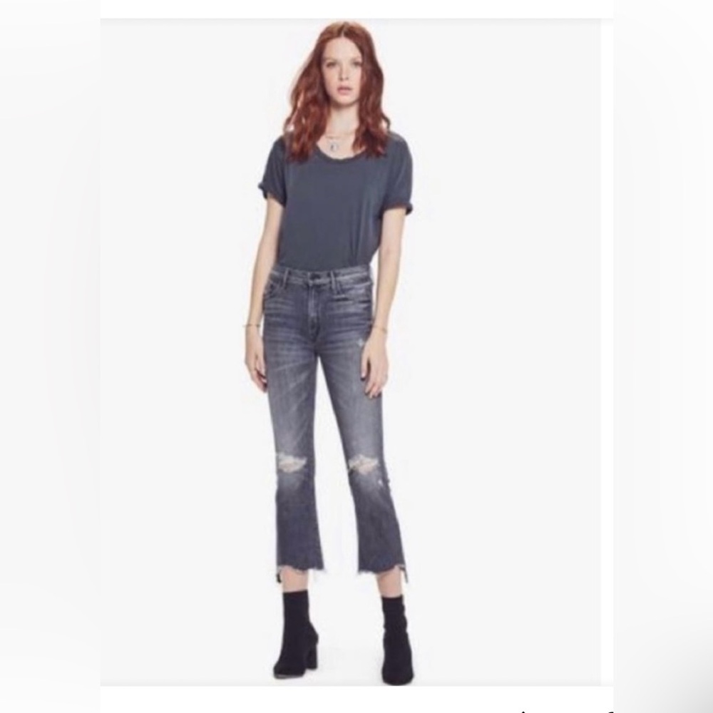Mother Jean The Insider Crop Step Chew gray size 25